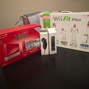The Wii Consol and fitness pad